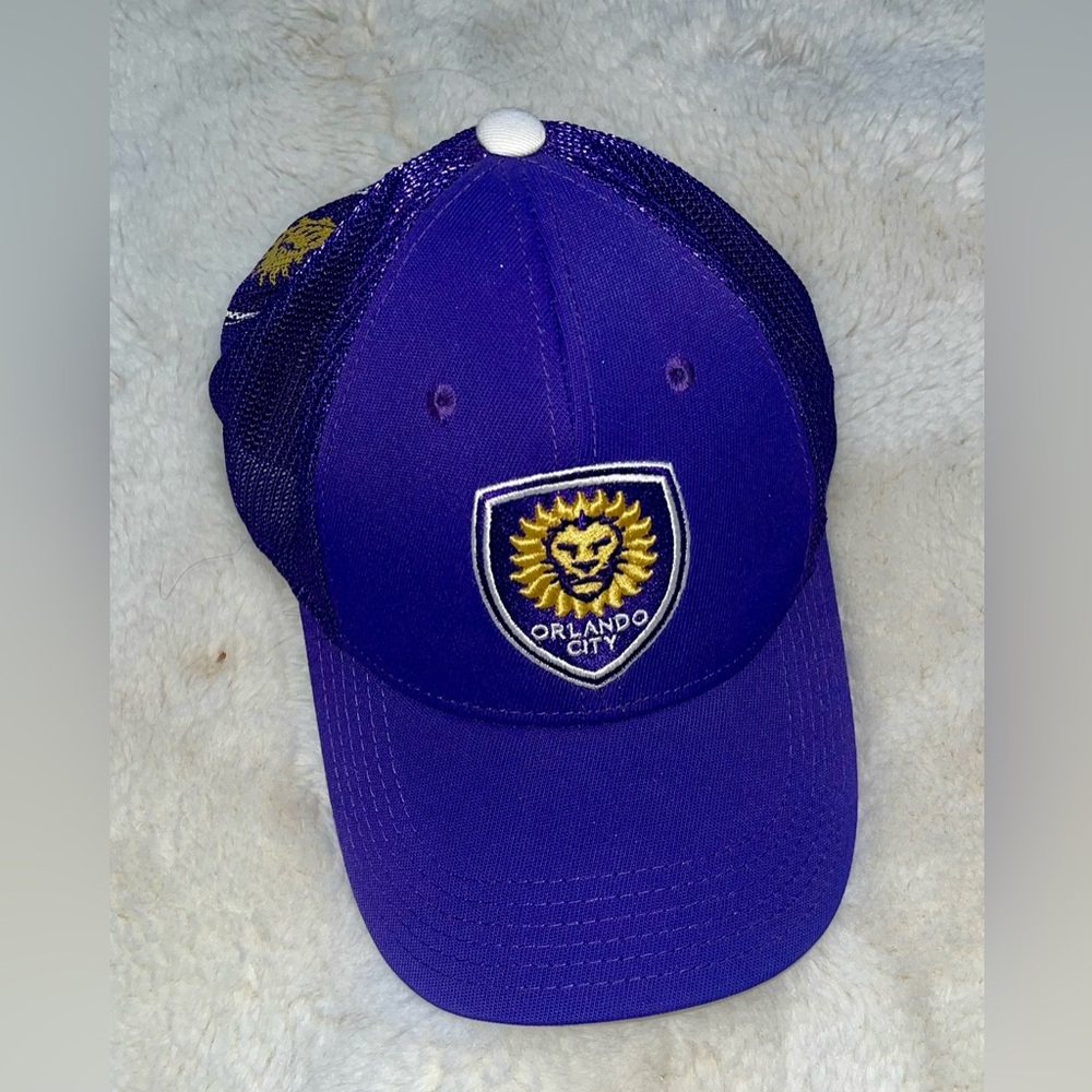 Orlando City SC Youth Hat Purple Mesh Cap MLS Soccer Adidas One Size